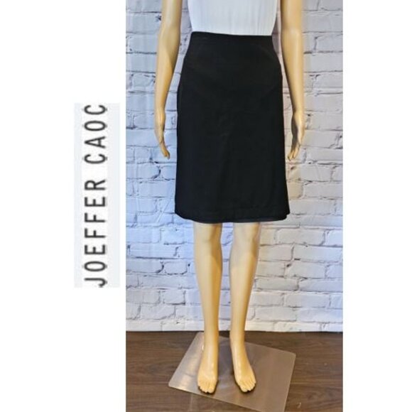 Canadian designer!! - JOEFFER CAOC black pencil skirt - Picture 1 of 10